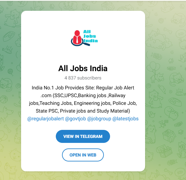 4k+ Member Job Telegram Channle