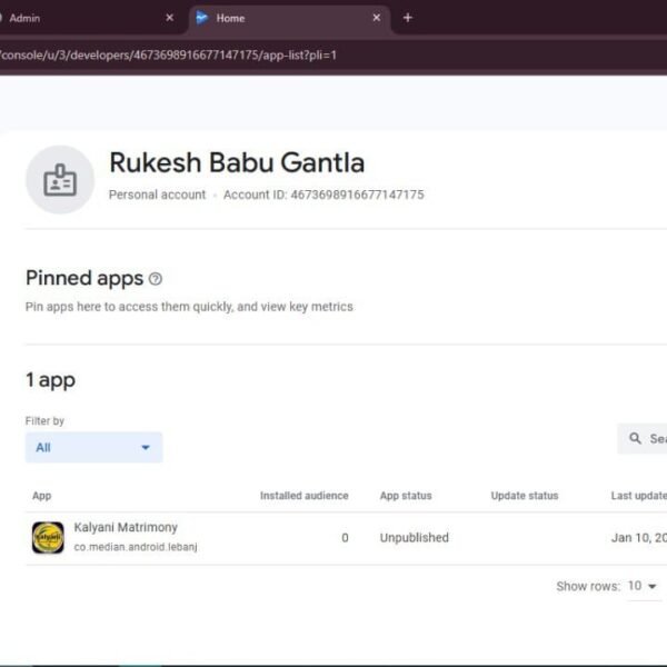 1 Year Old Verified Play Console | No App Live