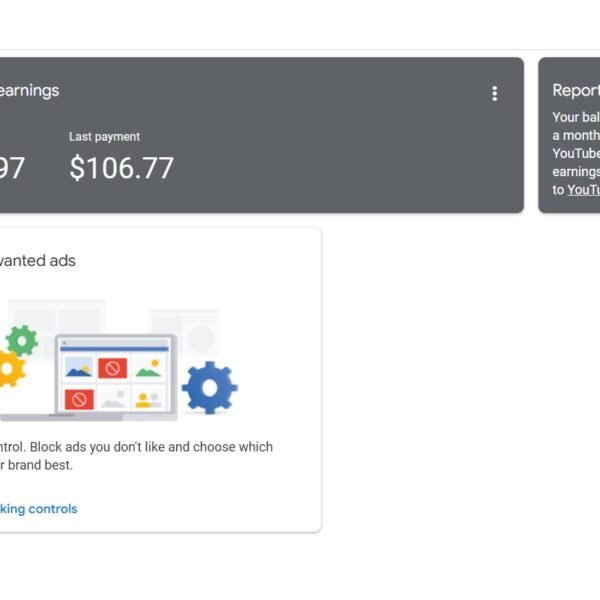 54$ Balance | 1 Youtube Pay Received | 2017 Only Account
