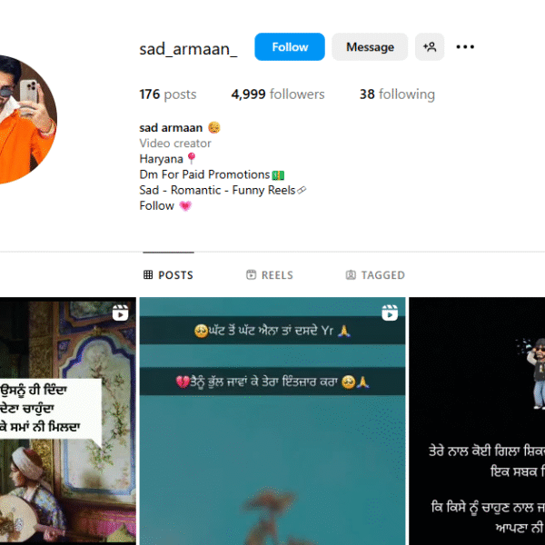 4k+ Follower Sad Instagram Page | 175 Post