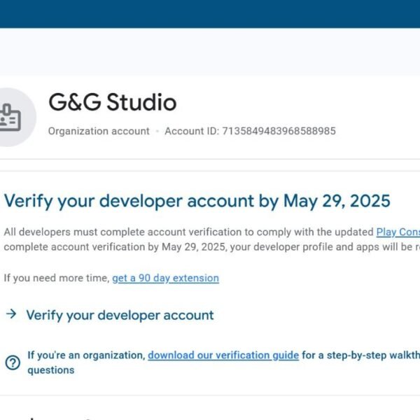 4 Year Old Verified Google Play Console | No App Live | No Policy Issue