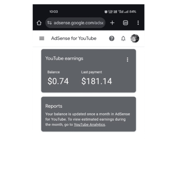 6 Payment Received Adsence Account | 3 Year Old | No Policy Issue