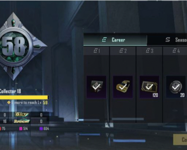 Level 58 Bgmi | 45 Emotes | 7 Upgradable Gun Collection