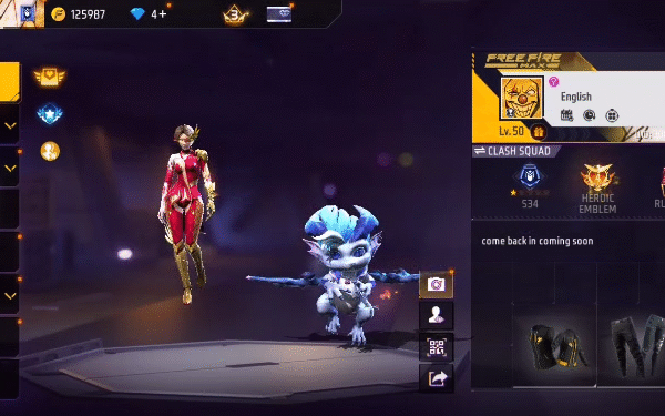 Level 50 Free Fire | 29 Bundles | 5 Evo Guns | 20 Emotes