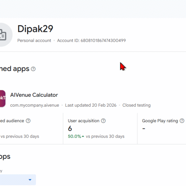 Identity Verified Google Console | 2 Month Old | 2 App Published