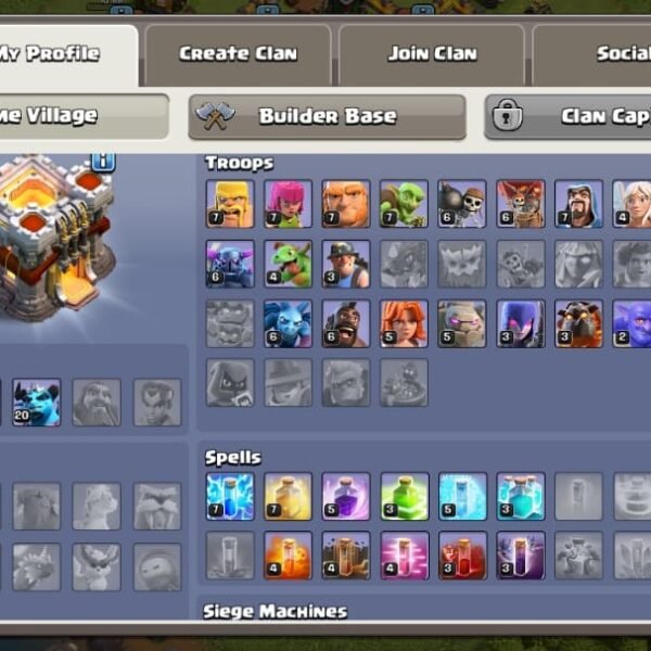 Town Hall 11 | 966 Gems | 2 Heros
