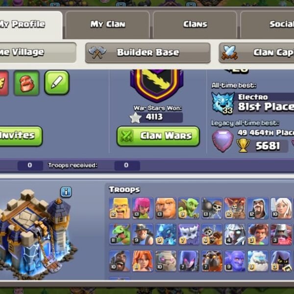 Town Hall 18 | 900+ Gems | 5 Heros