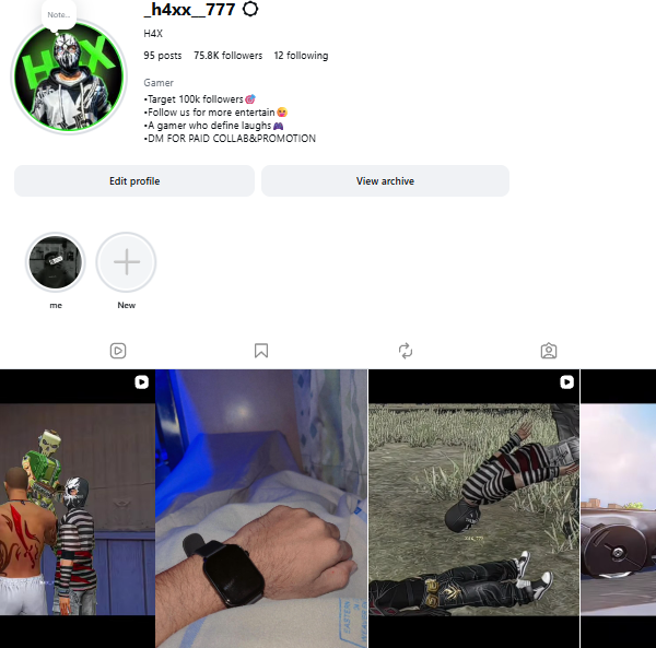 75k+ Follower Instagram | 3.8m View | No Policy Issue