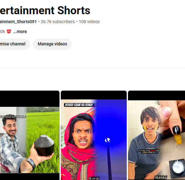 36k Subscriber Non-Monetised Channel | Low View | No Strike