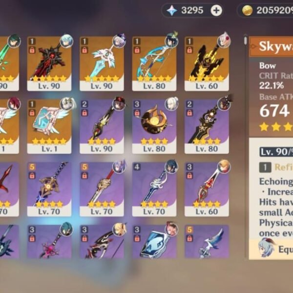 12 5Star Character | 11 5Star Weapon | AR 56
