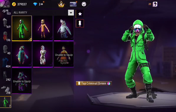 Level 73 | Green Criminal Bundle | 6 Evo Guns