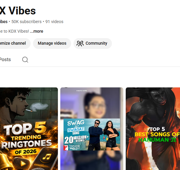 50k Subscriber Non Monetized | 22m View | No Strike