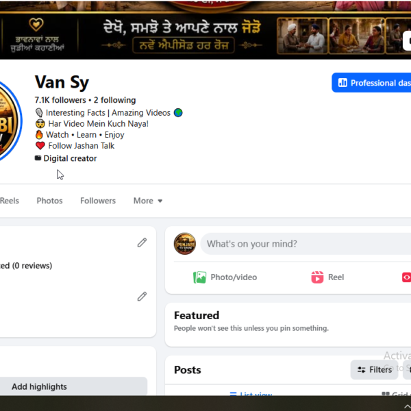 Monetized Page | 7.1k Follower | 1.3M Views